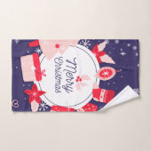 Wunderschöne Weihnachtsschneeflocken Badhandtuch Set (Handtuch)