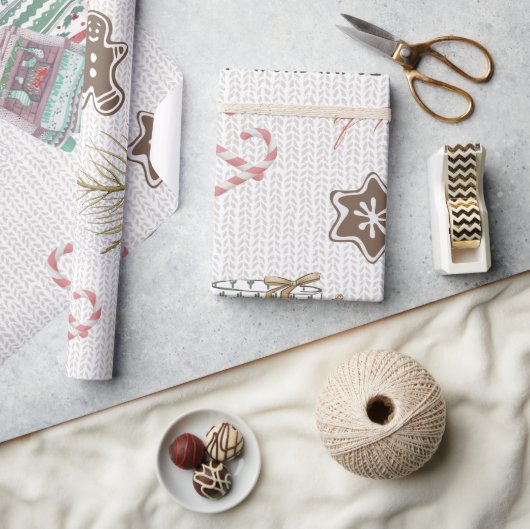 Wunderschöne Weihnachtszeit Moderne Wasserfarbe Geschenkpapier (Kunsthandwerk)