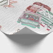 Wunderschöne Weihnachtszeit Moderne Wasserfarbe Geschenkpapier (Ecke)