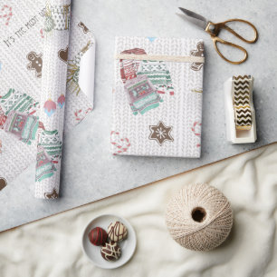 Wunderschöne Weihnachtszeit Moderne Wasserfarbe Geschenkpapier