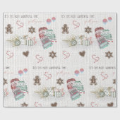 Wunderschöne Weihnachtszeit Moderne Wasserfarbe Geschenkpapier (Flach)