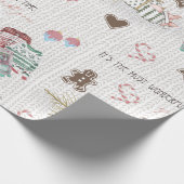 Wunderschöne Weihnachtszeit Moderne Wasserfarbe Geschenkpapier (Ecke)