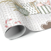 Wunderschöne Weihnachtszeit Moderne Wasserfarbe Geschenkpapier (Rolleneckpunkt)