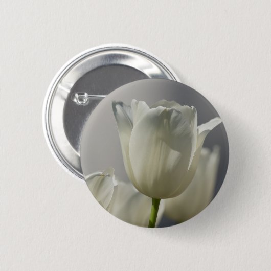 Wunderschöne weiße Frühlingshuppen Button (Vorne & Hinten)