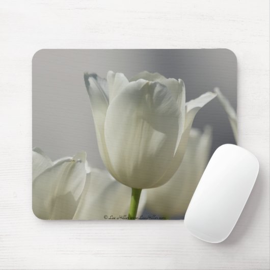 Wunderschöne weiße Frühlingshuppen Mousepad (Mit Mouse)