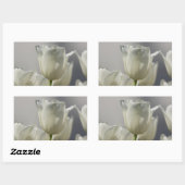 Wunderschöne weiße Frühlingshuppen Rechteckiger Aufkleber (Blatt)