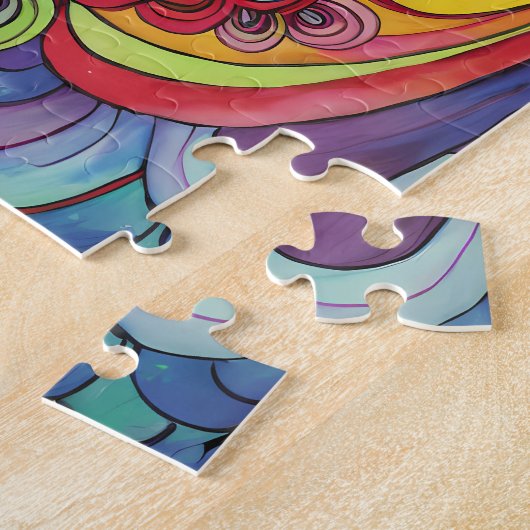 wunderschöne, weiße Girl-Originalkunst Puzzle (Seite)