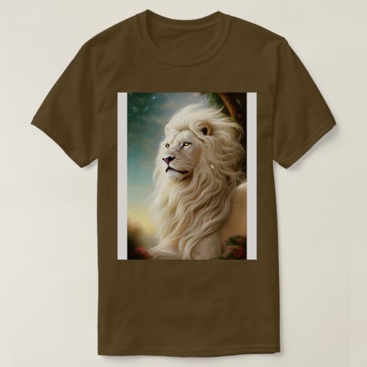 Wunderschöne weiße Löwe T-Shirt (Design vorne)