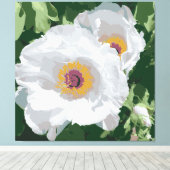 Wunderschöne weiße Pfoten auf der Leinwand (Insitu (Holzboden))