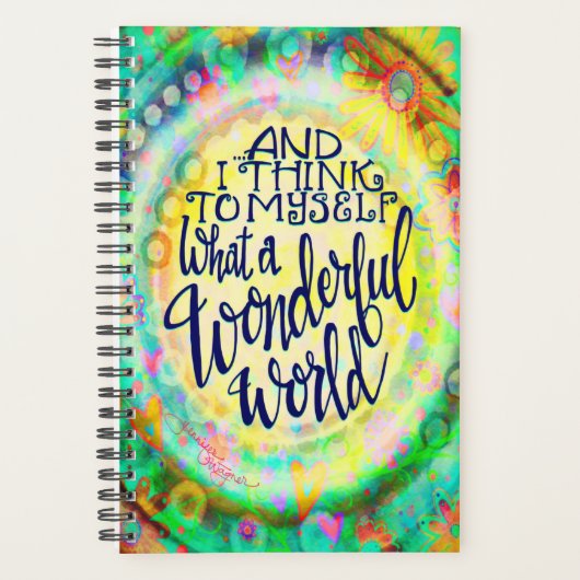 Wunderschöne Welt Hübsche Blüte Inspirierend Trend Planer (Vorderseite)