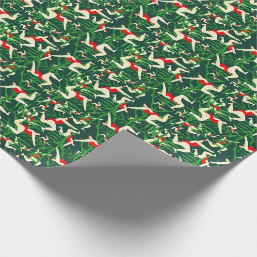 Wunderschöne wilde Schwimmerinnen Geschenkpapier (Ecke)