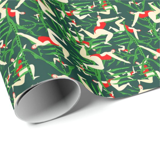 Wunderschöne wilde Schwimmerinnen Geschenkpapier (Rolleneckpunkt)