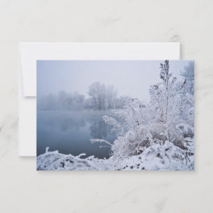 Wunderschöne Winter Lake Scene UAWG Dankeskarte