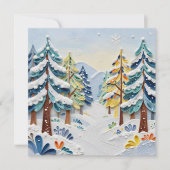 Wunderschöne Winterlandschaft | Verzauberter Wald Feiertagskarte (Vorderseite)