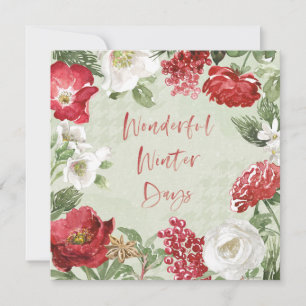 Wunderschöne Wintertage Feiertagskarte