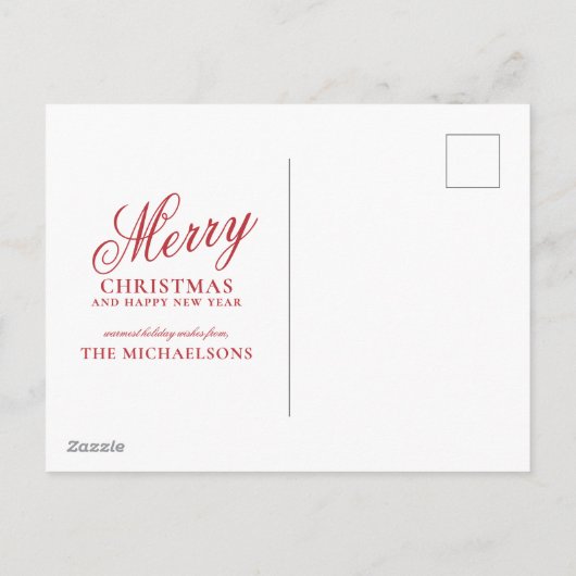 Wunderschöne Wintertage Feiertagspostkarte (Rückseite)