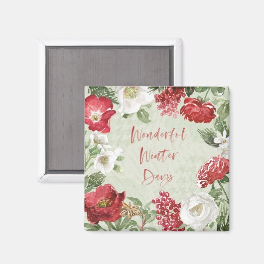 Wunderschöne Wintertage Magnet (Vorderseite/Rückseite)