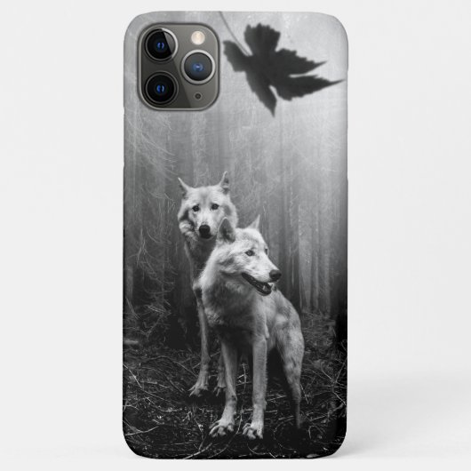 Wunderschöne Wölfe Schwarz und Weiß Leaf uns allei Case-Mate iPhone Hülle (Rückseite)