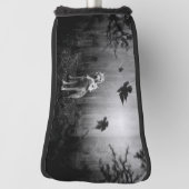 Wunderschöne Wölfe Schwarz und Weiß Leaf uns allei Golf Headcover (Rotieren 90)