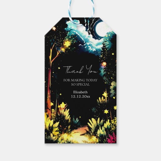 Wunderschöne Woodland Babydusche Geschenkanhänger (Vorderseite)