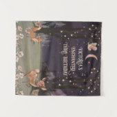 Wunderschöne Woodland Moonlight Babydusche Wandteppich (Vorderseite (Horizontal))