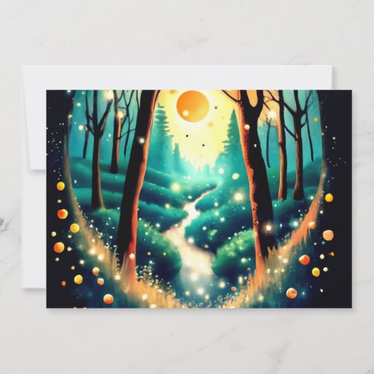 Wunderschöne Woods Baby Dusche Einladung (Rückseite)