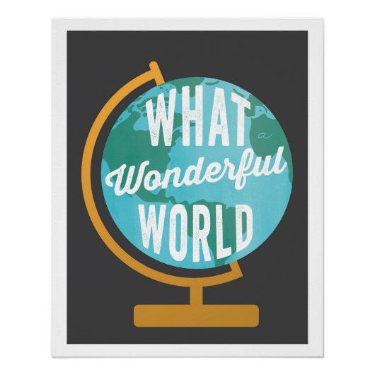 Wunderschöne World Globe Art Print Poster (Vorderseite)