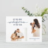 Wunderschöne Zeit 2 Foto Feiertagskarte (Stehend Vorderseite)