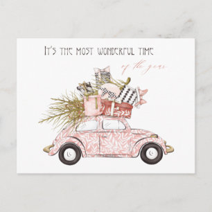 Wunderschöne Zeit des Jahres pink Girly Holiday Postkarte