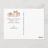 Wunderschöne Zeit des Jahres pink Girly Urlaub Postkarte (Rückseite)