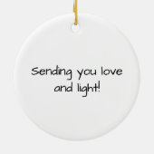 Wunderschöne Zeit Eleganter Blue Gold Glitzer Keramik Ornament (Hinten)