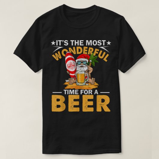 Wunderschöne Zeit für Biere Weihnachten trinken i T-Shirt (Design vorne)