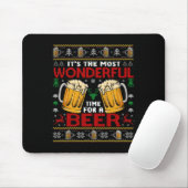 Wunderschöne Zeit für ein Bier hässlich Weihnachts Mousepad (Mit Mouse)