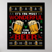 Wunderschöne Zeit für ein Bier hässlich Weihnachts Poster (Vorne)