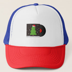 Wunderschöne Zeit mit dem Roten Weihnachtsbaum mit Truckerkappe