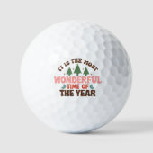 Wunderschöne Zeit Retro Groovy Weihnachtsfeiertage Golfball (Vorderseite)