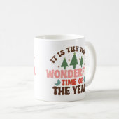 Wunderschöne Zeit Retro Groovy Weihnachtsfeiertage Kaffeetasse (VorderseiteRechts)