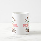 Wunderschöne Zeit Retro Groovy Weihnachtsfeiertage Kaffeetasse (Mittel)