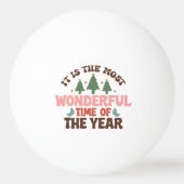 Wunderschöne Zeit Retro Groovy Weihnachtsfeiertage Tischtennisball (Rückseite)