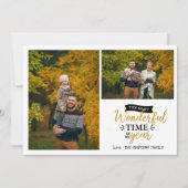 Wunderschöne Zeit Senf Holiday 2 Foto Collage Karte (Vorderseite)
