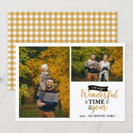 Wunderschöne Zeit Senf Holiday 2 Foto Collage Karte