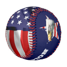 Wunderschöner Adler, die amerikanische Flagge, Sta Baseball