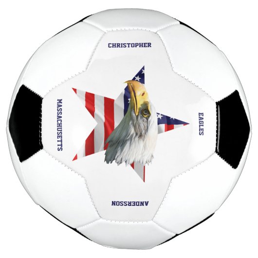 Wunderschöner Adler, die amerikanische Flagge, Sta Fußball (Gedreht)
