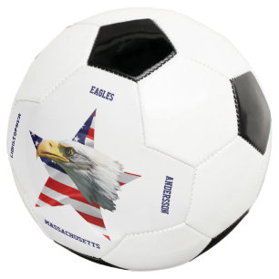 Wunderschöner Adler, die amerikanische Flagge, Sta Fußball