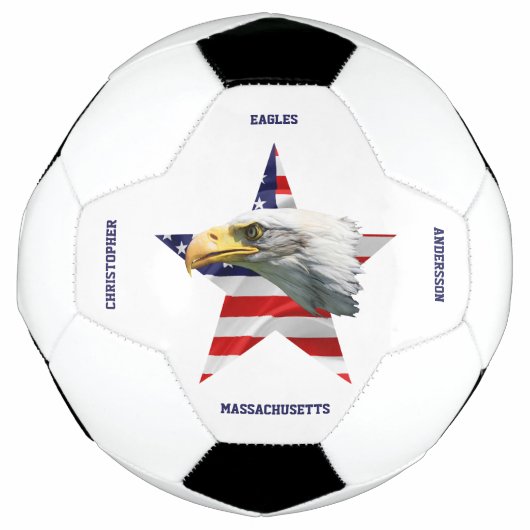 Wunderschöner Adler, die amerikanische Flagge, Sta Fußball (Vorderseite)