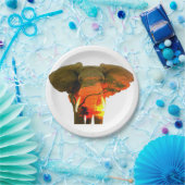 Wunderschöner afrikanischer Elefant im Serengeti Pappteller (Party)