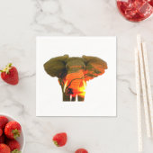 Wunderschöner afrikanischer Elefant im Serengeti Serviette (Beispiel)