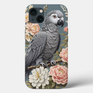 Wunderschöner afrikanischer Grau-Papagei mit elega Case-Mate iPhone Hülle