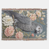 Wunderschöner afrikanischer Grau-Papagei mit elega Decke (Vorderseite)