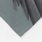 Wunderschöner afrikanischer Grau-Papagei mit elega Fleecedecke (Ecke)